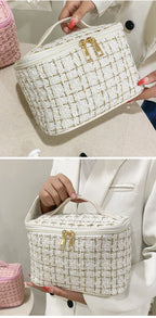 Trousse de toilette voyage plaid grande capacité - ShopGET®