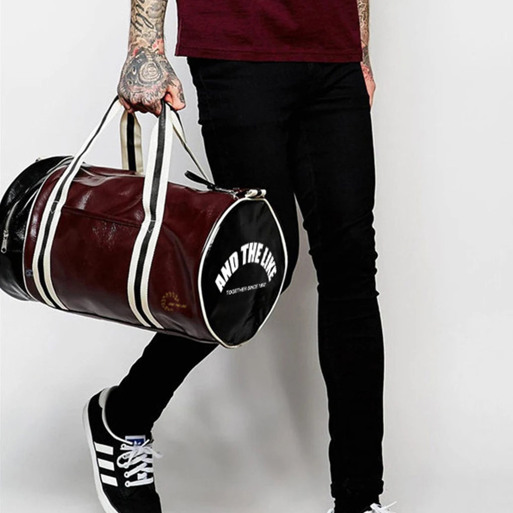 Sac polochon homme cuir Azure vert / 45 x 25 x 25 cm-Noir Blanc / 45 x 25 x 25 cm-Bordeau / 45 x 25 x 25 cm-Noir / 45 x 25 x 25 cm-Noir Jaune / 45 x 25 x 25 cm-Vert / 45 x 25 x 25 cm-Rouge / 45 x 25 x 25 cm-ShopGET® 