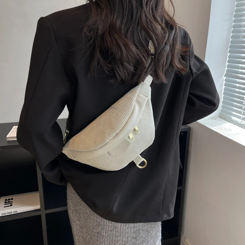 Sac banane femme en velours canvas - ShopGET®