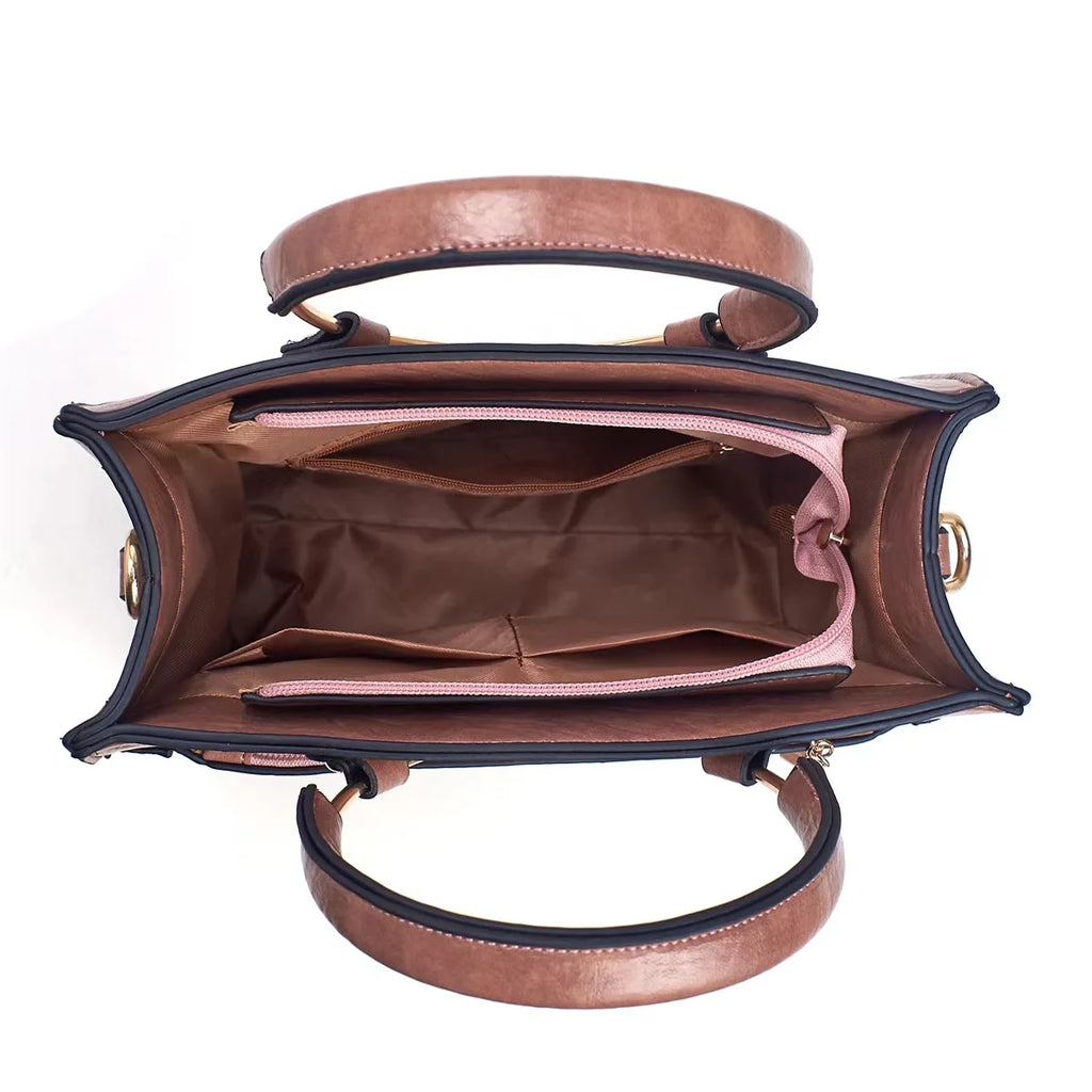 Sac cabas en cuir souple camel-Bleu-Vert-Noir-Rouge-Kaki-Rose-ShopGET® 