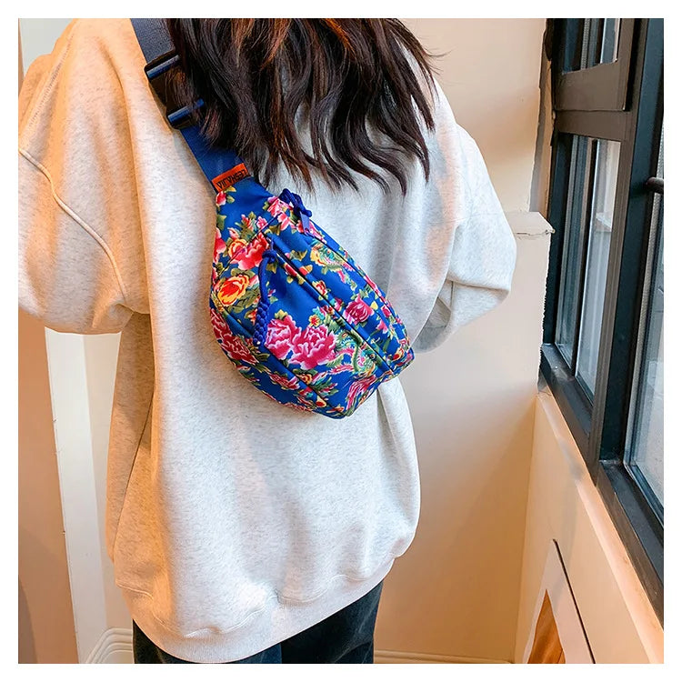 Sac banane voyage floral pour femme - ShopGET®