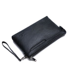 Pochette homme de luxe à fermeture éclaire Sombre / 19cm x 29cm x 3cm-Sombre / 17cm x 27cm x 3cm-ShopGET® 