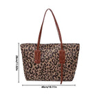 Sac cabas femme léopard Noir-Marron-ShopGET® 