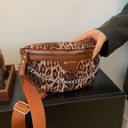 Sac banane léopard voyage à chaine