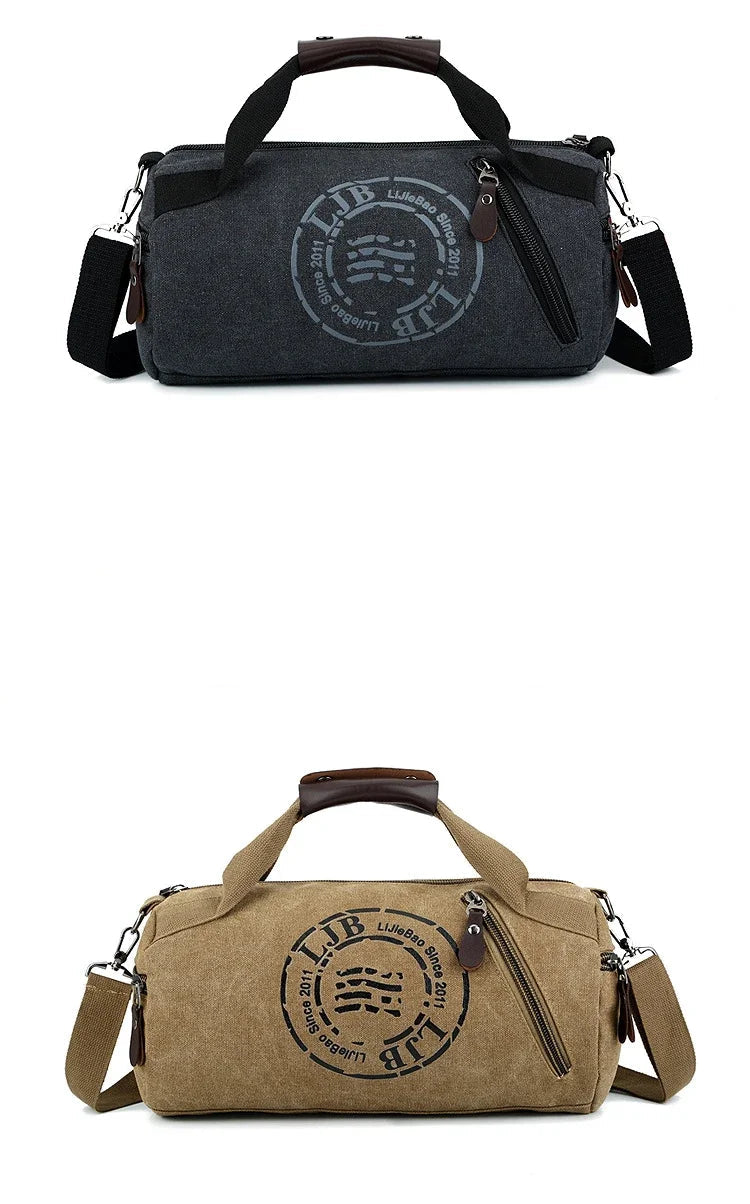 Sac polochon voyage courte séjour Marron-Kaki-Noir-Bleu-Vert-ShopGET® 