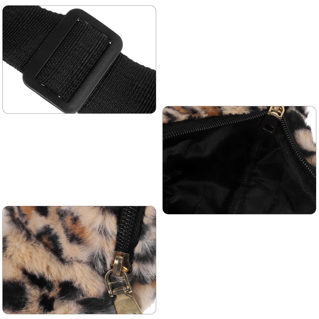 Sac banane léopard fourrure