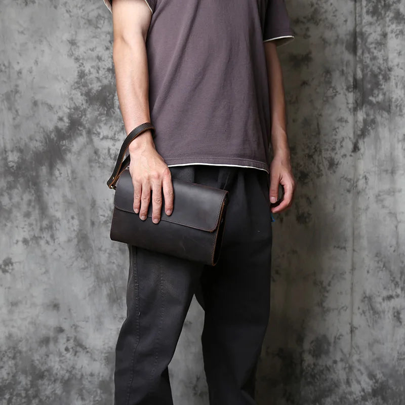 Pochette homme classe Dark brown-Retro Brown-ShopGET® 