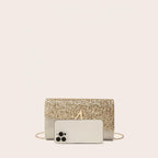 Pochette femme or en forme d'enveloppe champagne / 23 x 6 x 14cm-Argent / 23 x 6 x 14cm-Dorée / 23 x 6 x 14cm-ShopGET® 
