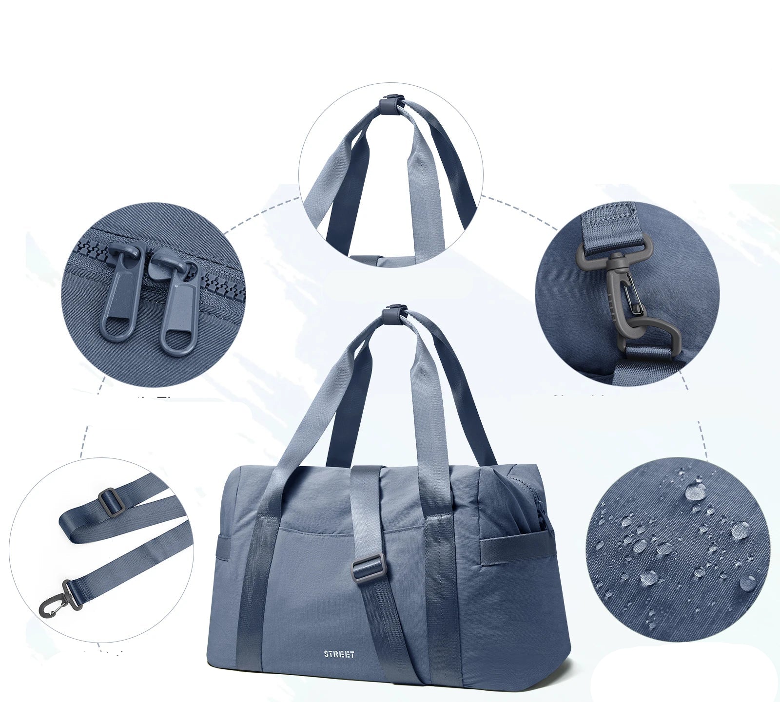 Sac weekend homme Karl alexander Beige-Vert-Bleu-Noir-ShopGET® 