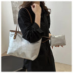 Sac cabas femme vintage Marron / 36x25x12cm-Argenté / 36x25x12cm-Beige / 36x25x12cm-Noir / 36x25x12cm-Multicolore / 36x25x12cm-ShopGET® 