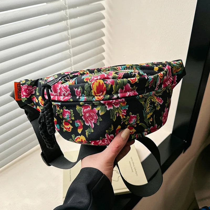 Sac banane voyage floral pour femme - ShopGET®