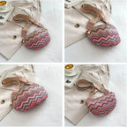 sac banane femme tendance à rayures ondulées