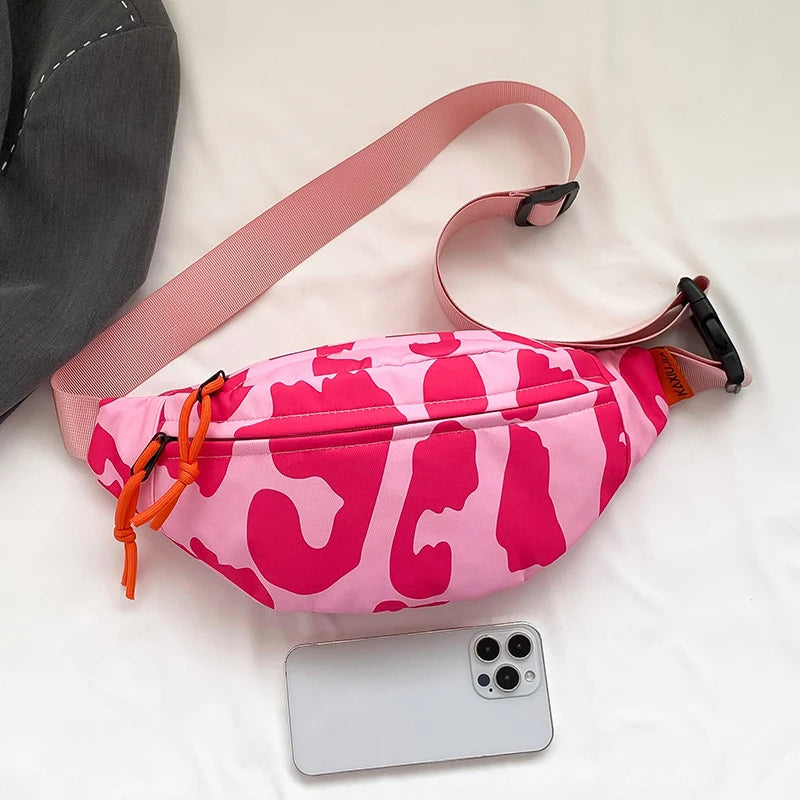 Sac banane léopard blanc et noir