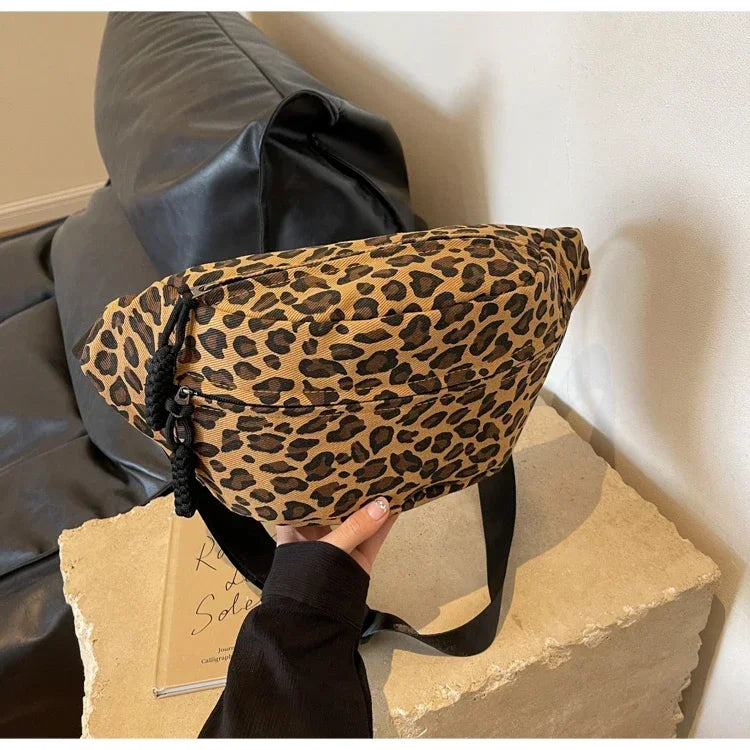 Grand sac banane léopard