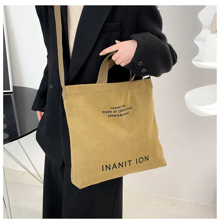 Sac de courses Japonaise Canvas Marron-kaki-Vert-Noir-Gris-ShopGET® 