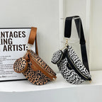 Sac banane léopard demi-lune de luxe