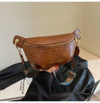 Sac banane en cuir artificiel femme
