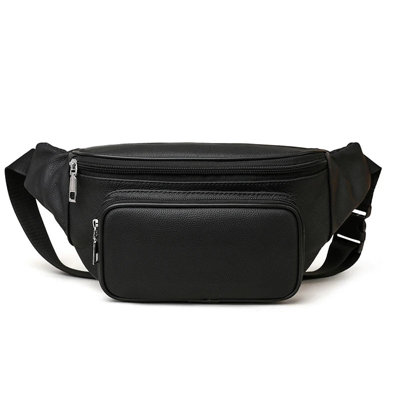 Sac banane homme cuir noir - ShopGET®