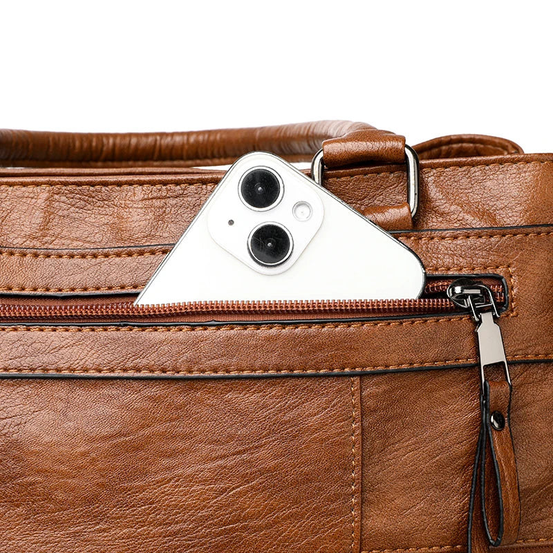 Sac cabas femme rectangulaire Gris-Marron-Jaune-Noir-ShopGET® 