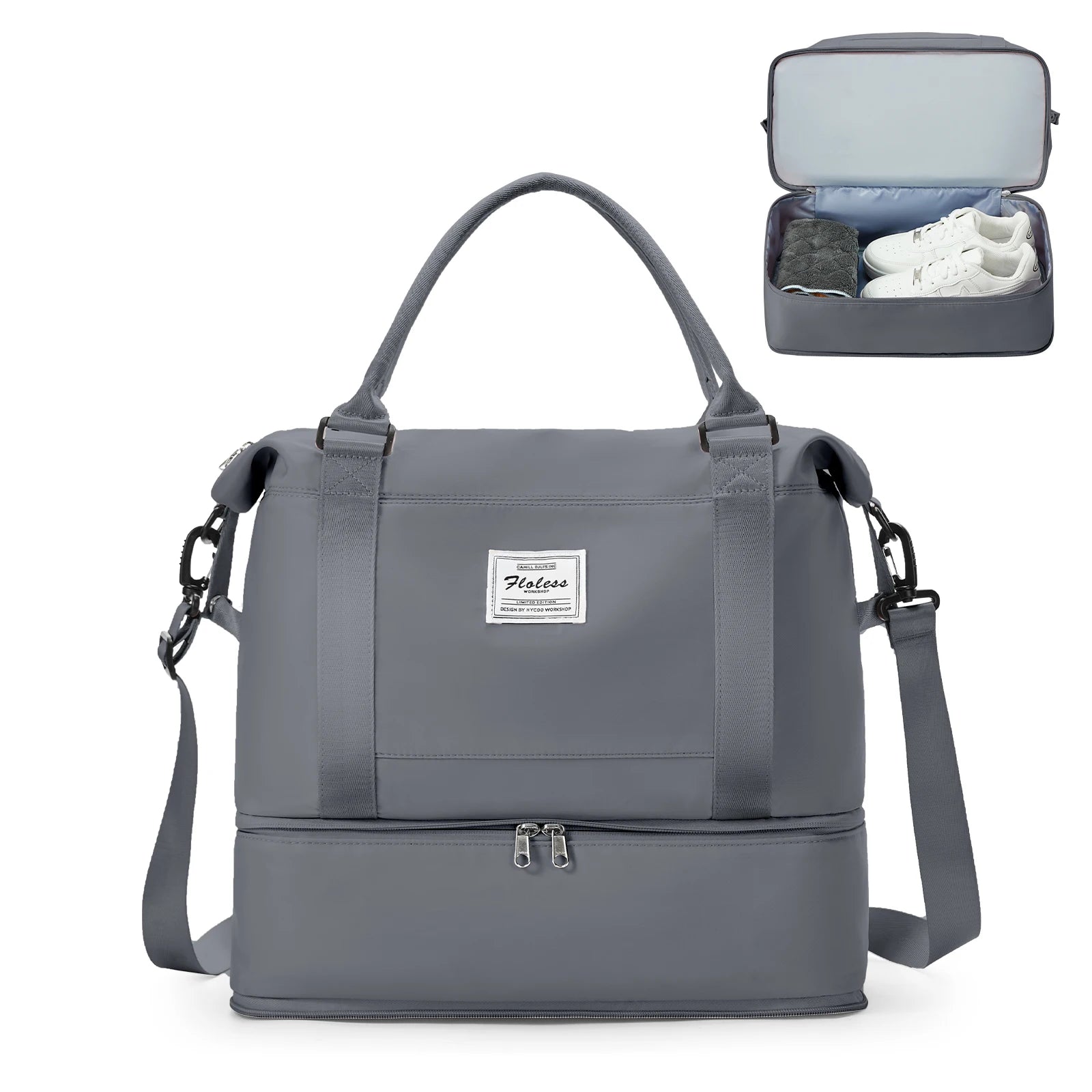 Sac weekend homme élite Pourpre-Bleu-Rose-Noir-Vert-Gris-Noir marron-Beige marron-ShopGET® 