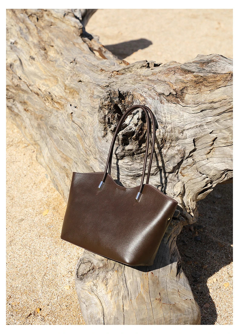 Sac cabas en cuir  souple femme Burgundy-Noir-Café-Marron-ShopGET® 