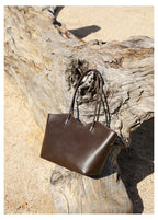 Sac cabas en cuir  souple femme Burgundy-Noir-Café-Marron-ShopGET® 