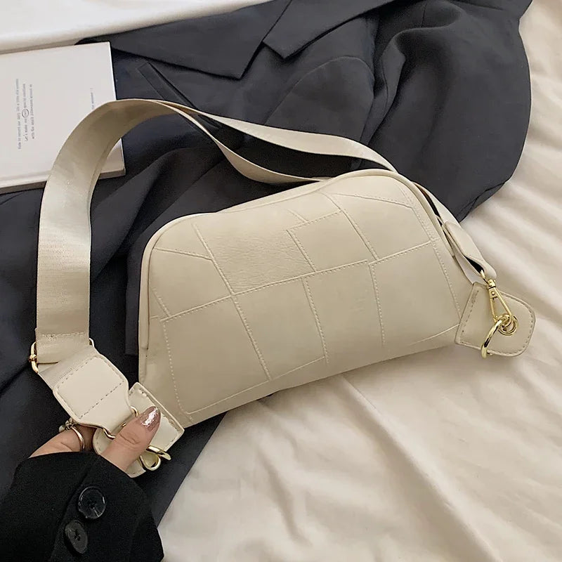 Sac banane en cuir argent femme