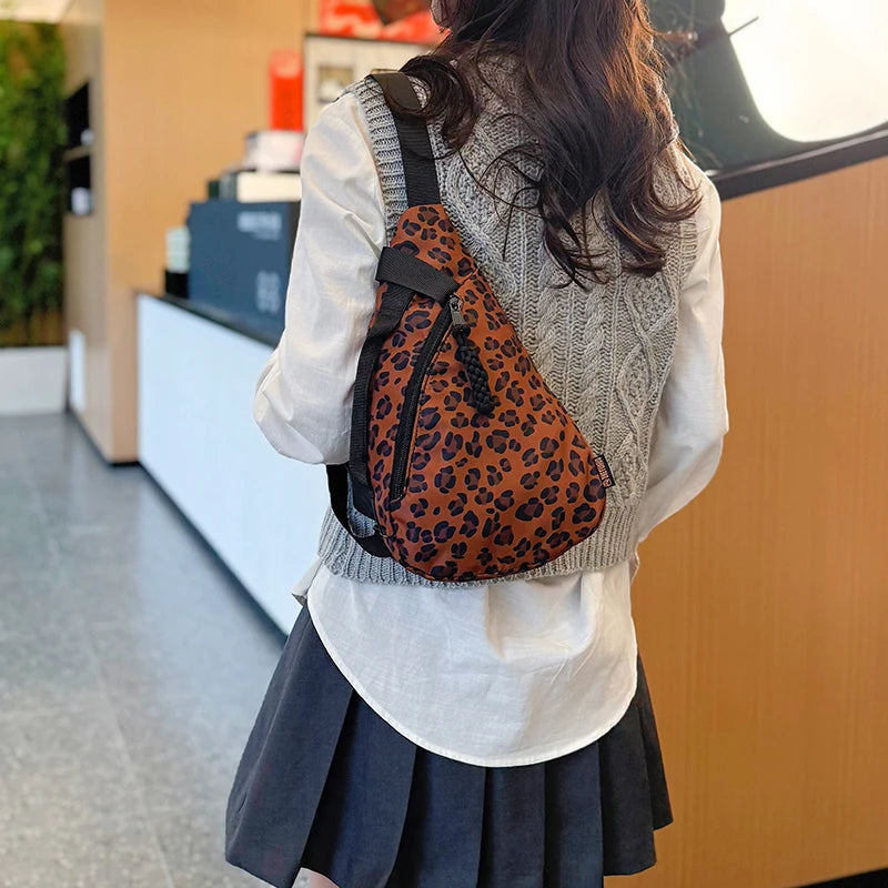 Sac banane léopard poitrine femme