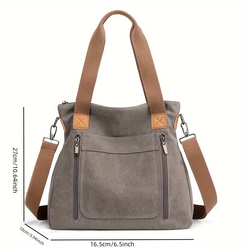 Sac cabas femme en tissu Canvas A-B-C-D-E-F-G-H-Noir-Marron-Bleu-Pourpre-I1-A-Gris-I1-B-I1-C-rose rouge-I1-D-I1-E-ShopGET® 