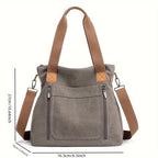 Sac cabas femme en tissu Canvas A-B-C-D-E-F-G-H-Noir-Marron-Bleu-Pourpre-I1-A-Gris-I1-B-I1-C-rose rouge-I1-D-I1-E-ShopGET® 