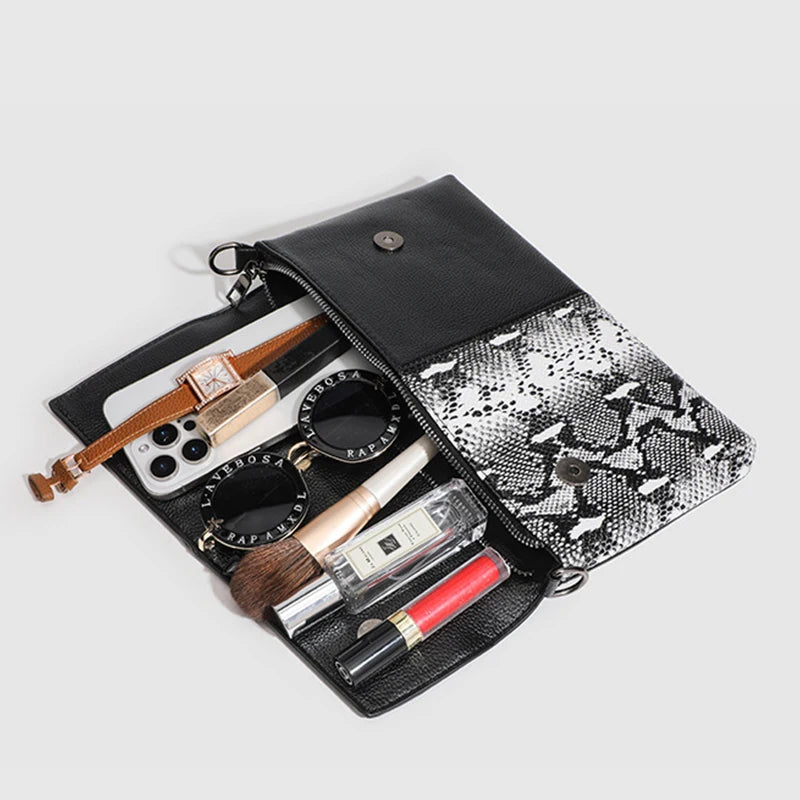 Pochette femme sac original Noir-Noir Blanc-Noir Rouge-ShopGET® 