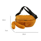 Sac banane velours côtelé femme de luxe