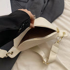 Sac banane en cuir argent femme