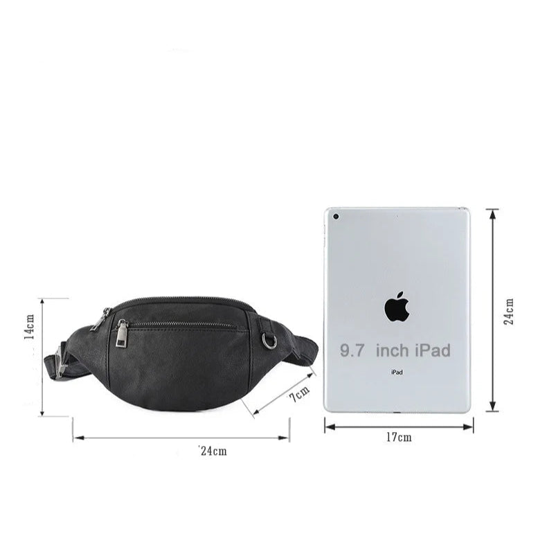 Sac banane homme discret en cuir authentique - ShopGET®