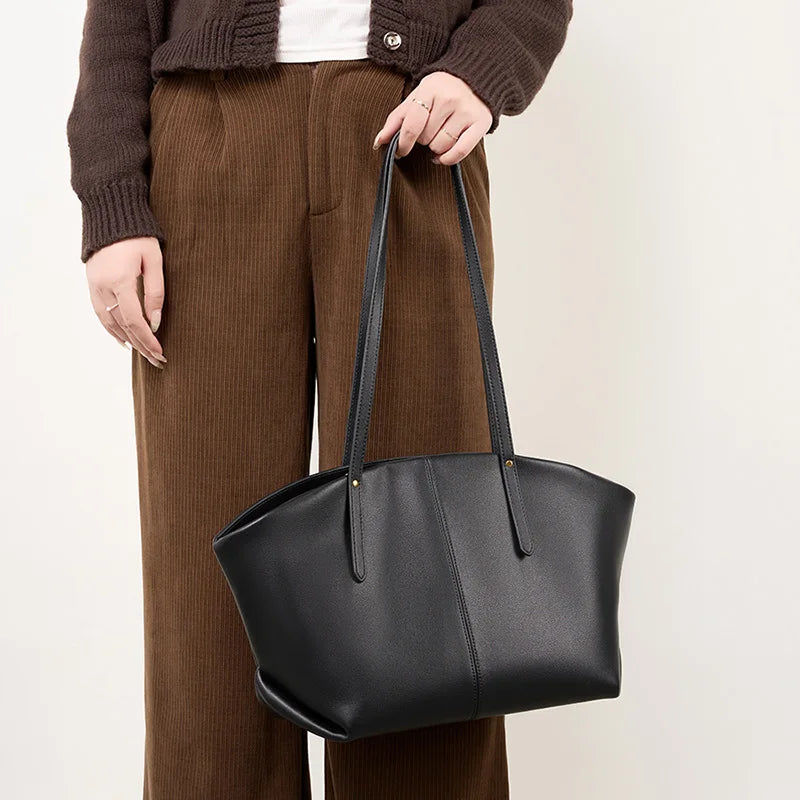 Sac cabas noir Eleonora Noir-Marron-ShopGET® 