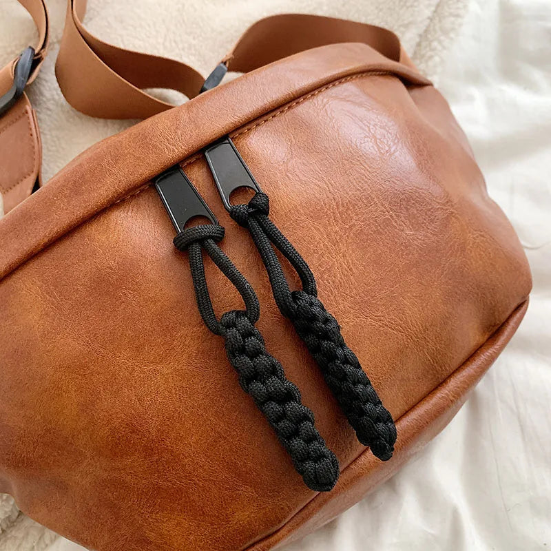 Sac banane en cuir pour épaule et ceinture