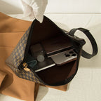 Pochette femme marron plaid Marron-Rose-Blanc-Noir-ShopGET® 