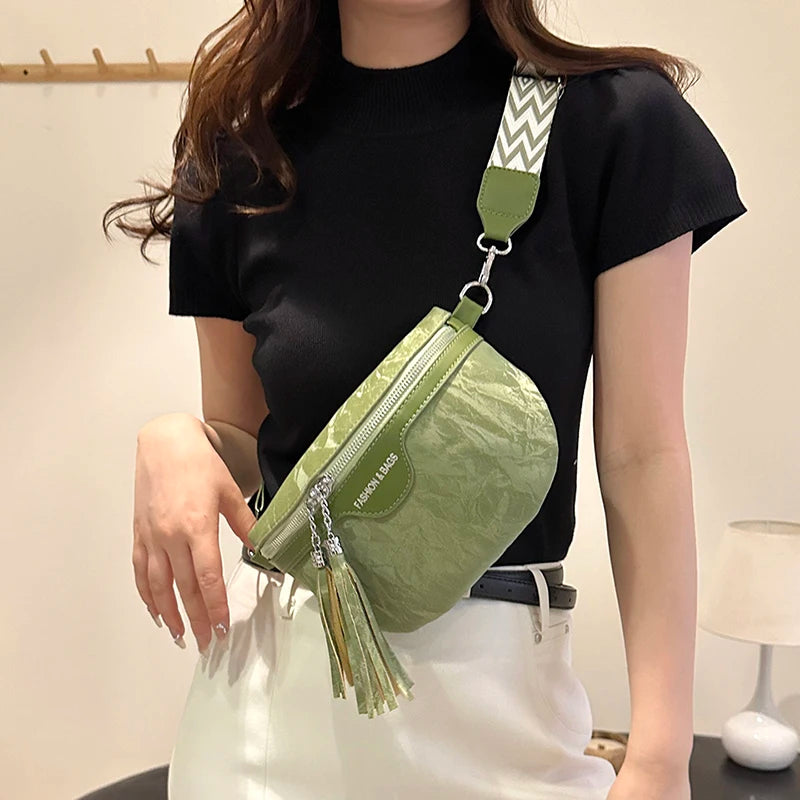 Sac banane femme chic  décontracté vert