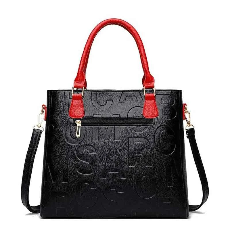 Sac cabas femme noir cuir Rouge / 31cm x 10cm x 29cm-Jaune / 31cm x 10cm x 29cm-ShopGET® 