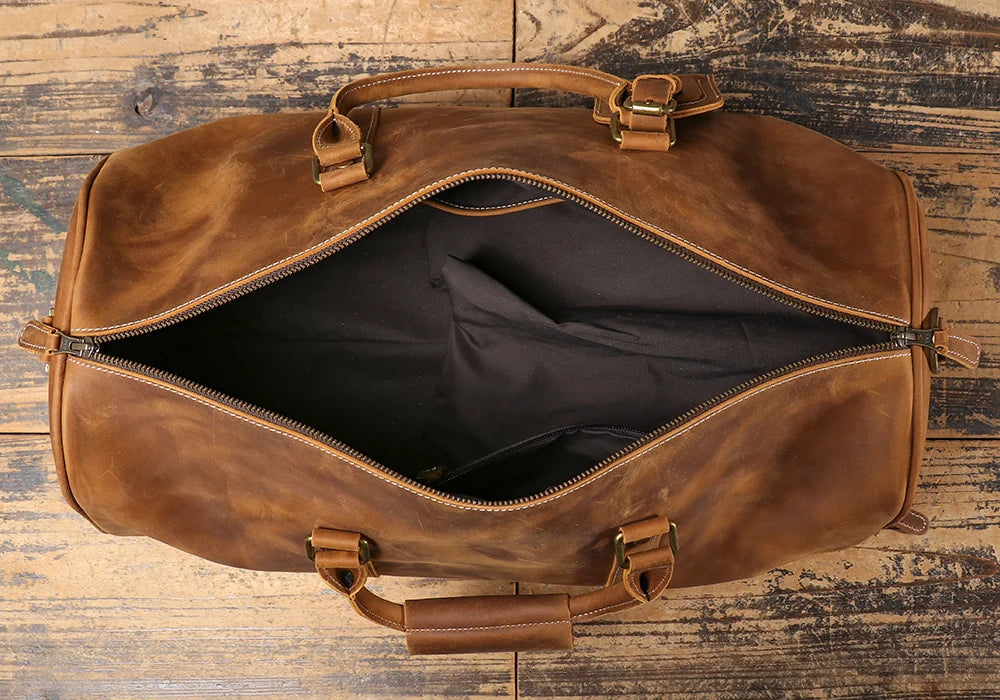 Sac polochon  noir Marron / 50 x 22 x 26cm-Café / 50 x 22 x 26cm-Noir / 50 x 22 x 26cm-ShopGET® 