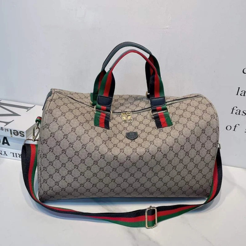 Sac weekend de qualité plaid Kaki Gris A / OFFERTE-Kaki Gris B / OFFERTE-ShopGET® 