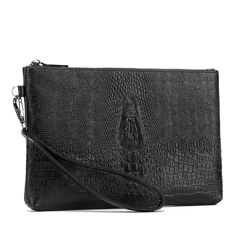Pochette homme plat en cuir de haut qualité A / 24cm x 16cm x 2cm-B / 24cm x 16cm x 2cm-C / 24cm x 16cm x 2cm-D / 24cm x 16cm x 2cm-ShopGET® 