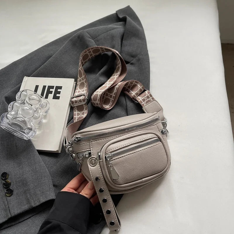 Petit sac banane cuir souple femme