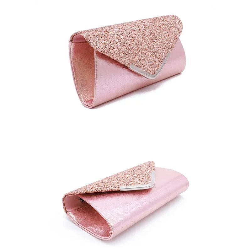 Pochette femme rose Bleu-Dorée-Argent-Noir-Rose-ShopGET® 