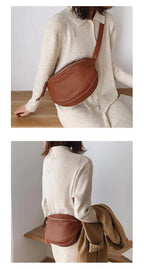Sac banane en cuir camel