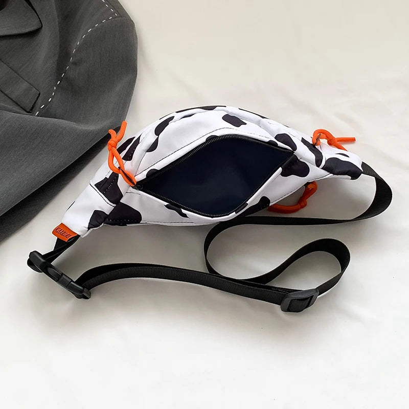 Sac banane léopard blanc et noir