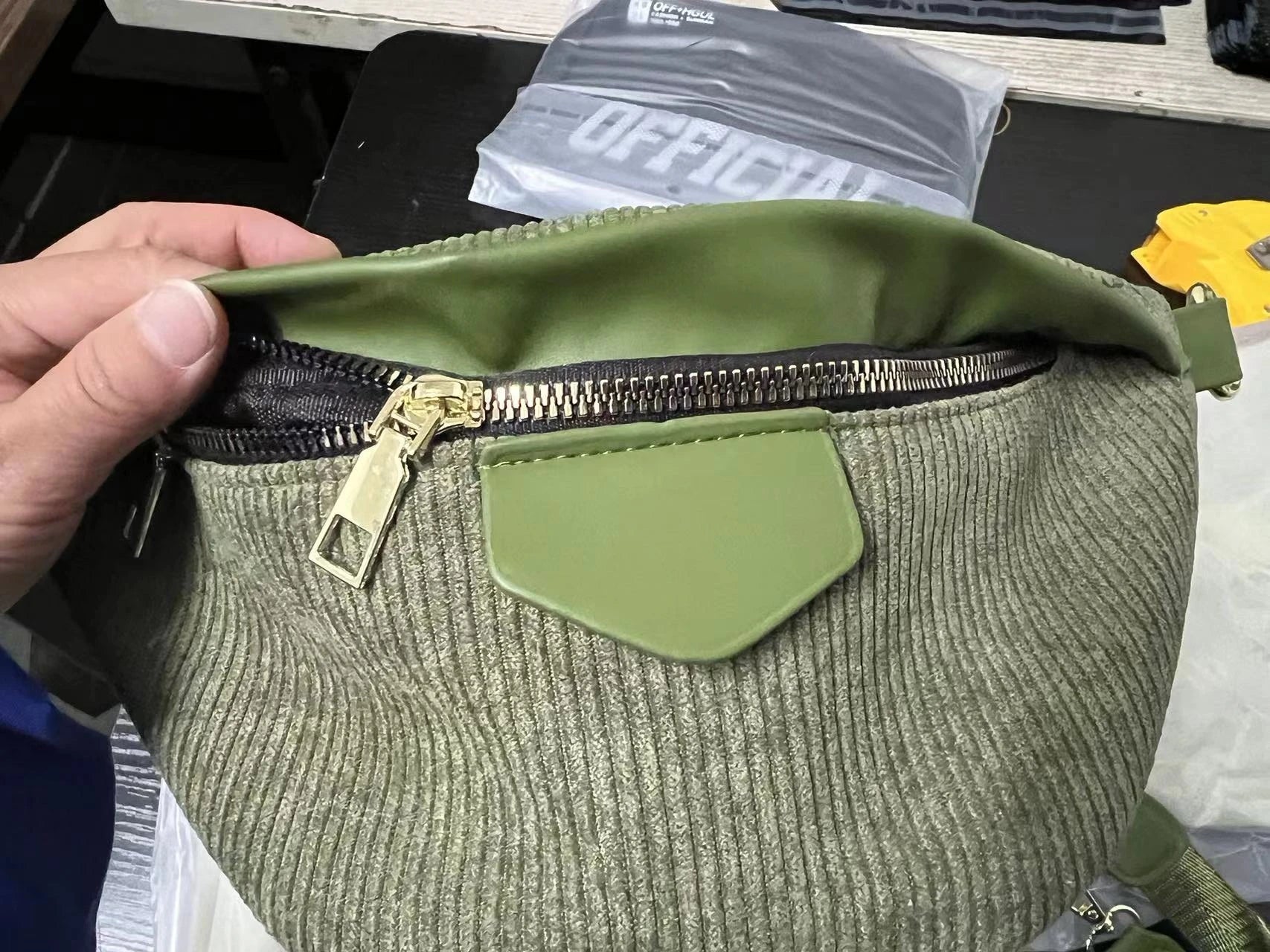 Sac banane femme en velours canvas - ShopGET®