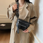 Petit sac banane cuir souple femme