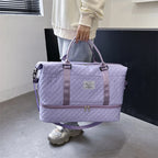 Sac weekend femme tissu Rose-Bleu-Blanc-Pourpre-Gris-Noir-ShopGET® 