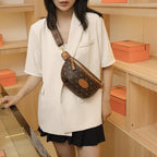 Sac banane femme chic déco géométrique & lettre